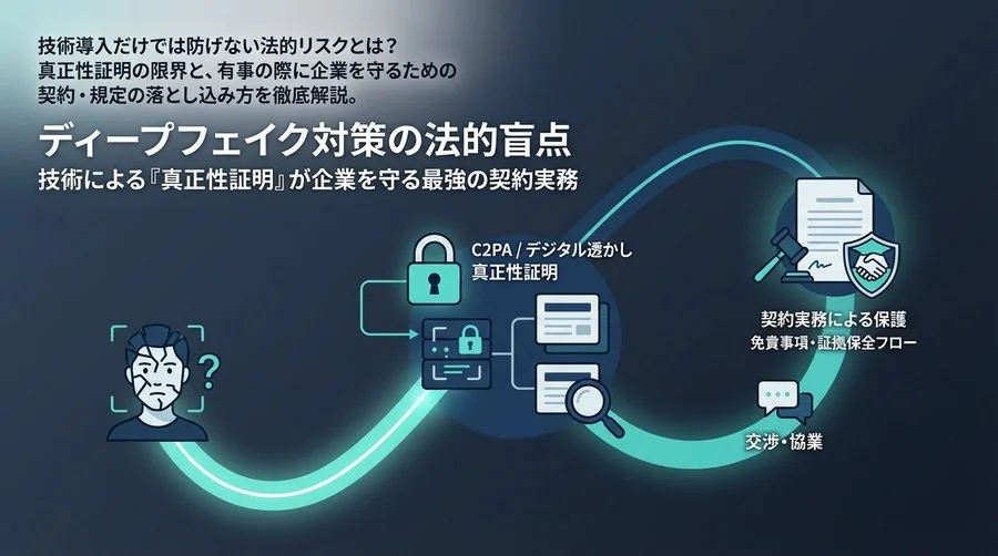 ディープフェイク対策の法的盲点：技術による「真正性証明」が企業を守る最強の契約実務