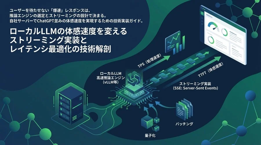 ローカルLLMの体感速度を変えるストリーミング実装とレイテンシ最適化の技術解剖
