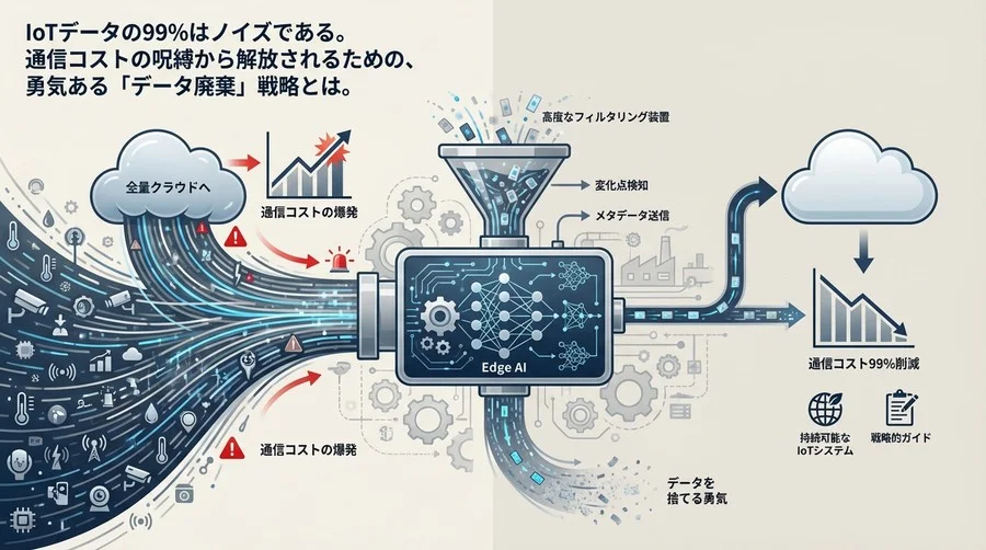 IoT通信コスト99%削減へ。エッジAIで「データを捨てる」勇気と戦略
