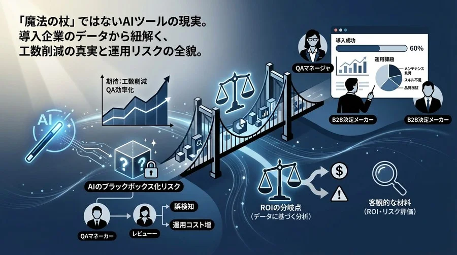 AIテスト自動化は本当に「魔法の杖」か？データで紐解くQA工数削減の真実と隠れた運用リスク