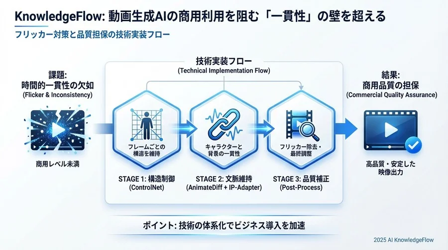 解決策②：AnimateDiffとIP-Adapterによる「文脈維持」 - Section Image 3