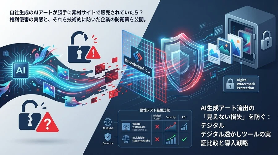 AI生成アート流出の「見えない損失」を防ぐ：デジタル透かしツールの実証比較と導入戦略