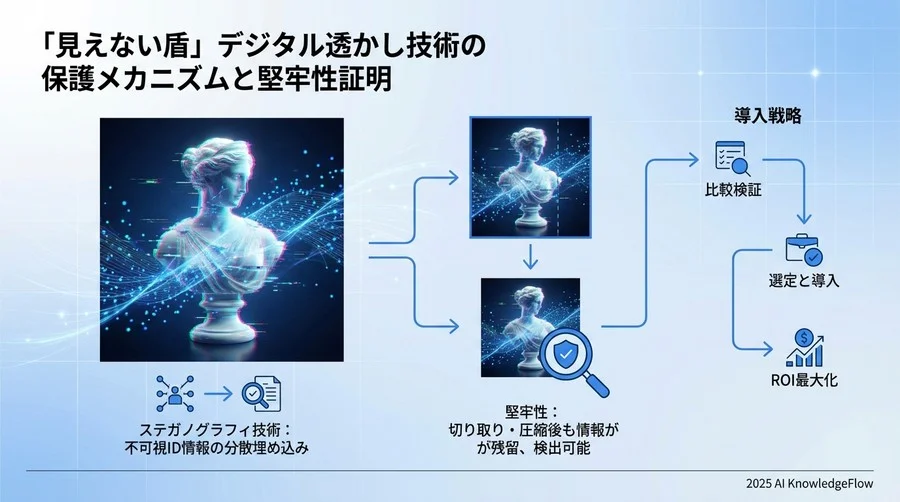 「見えない盾」デジタル透かし技術の保護メカニズムと堅牢性証明 - Section Image