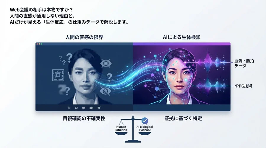 Web会議の相手は人間か？直感が通用しない理由とAIだけが見抜く「血流」の痕跡