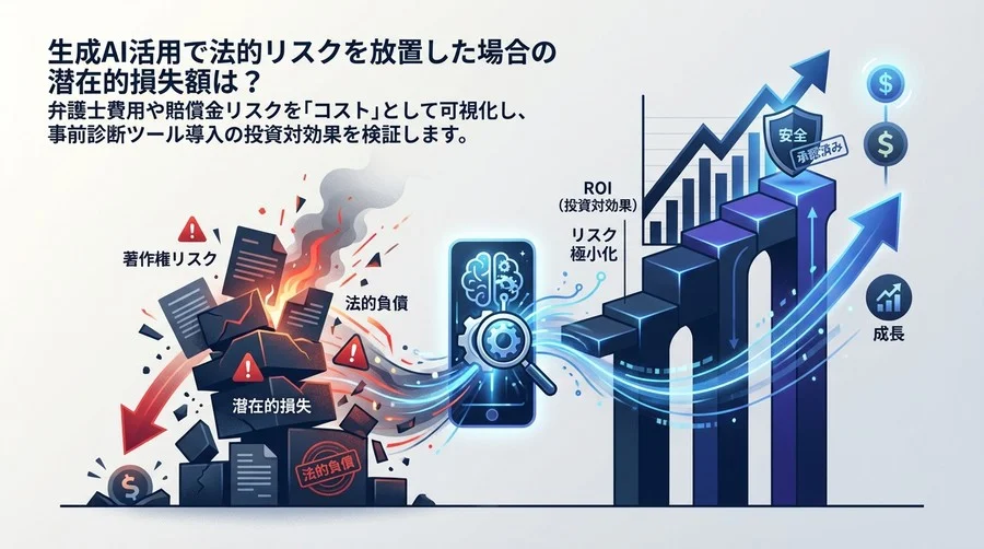生成AIの著作権リスクを「経営コスト」として試算する：AI診断ツール導入のROIと法的負債の極小化