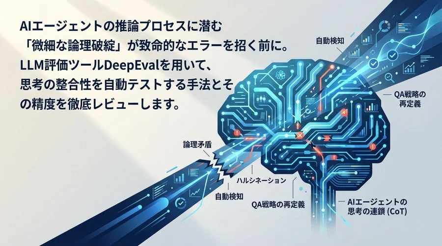 AIエージェントの思考矛盾を暴くDeepEval検証：CoT論理破綻の自動検知とQA戦略の再定義