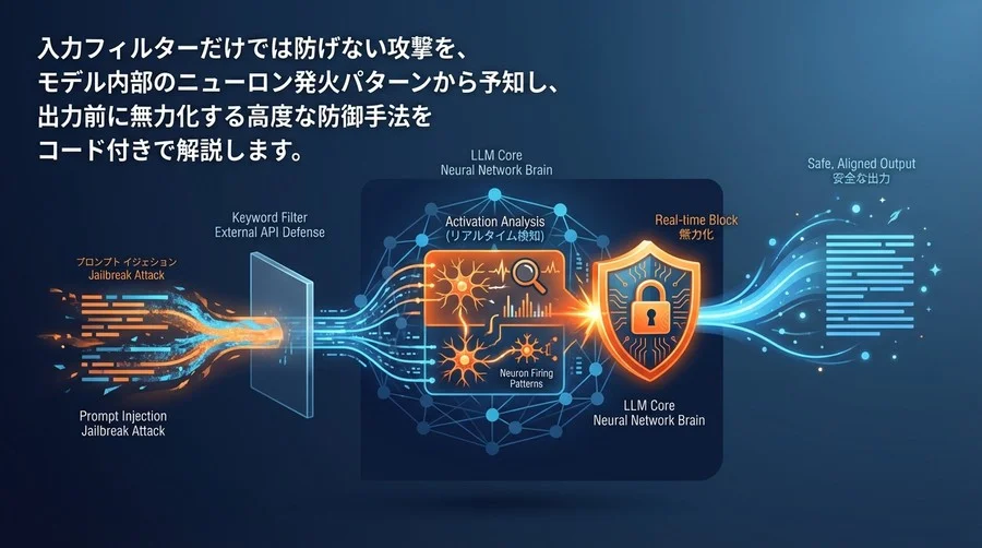 LLM内部の思考を読み解く：アクティベーション解析によるプロンプトインジェクションのリアルタイム検知実装