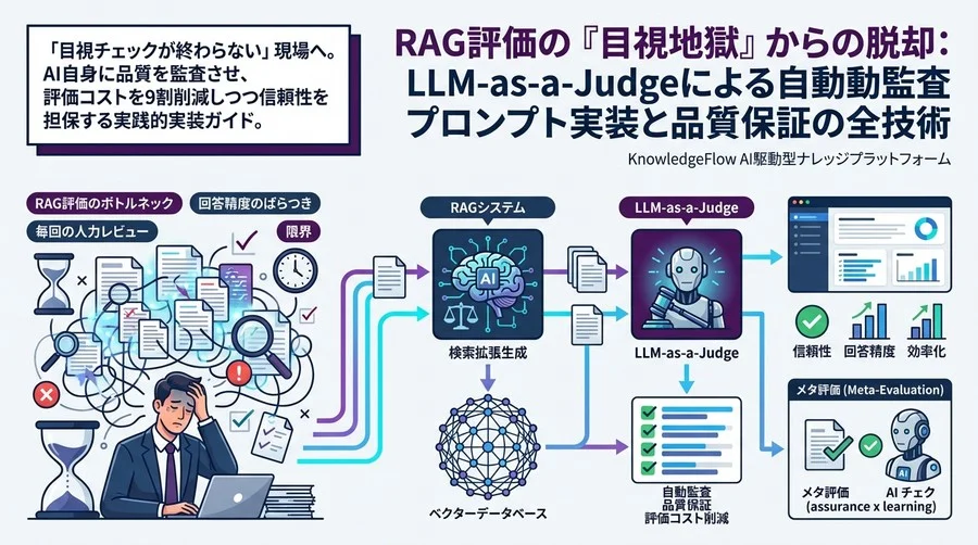RAG評価の「目視地獄」からの脱却：LLM-as-a-Judgeによる自動監査プロンプト実装と品質保証の全技術