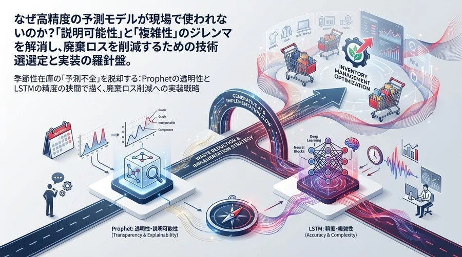 季節性在庫の「予測不全」を脱却する：Prophetの透明性とLSTMの精度の狭間で描く、廃棄ロス削減への実装戦略