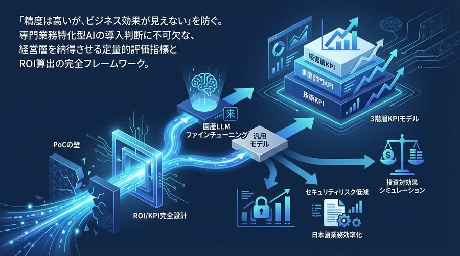 脱PoCの壁：国産LLMファインチューニングの投資対効果を証明するROI/KPI完全設計
