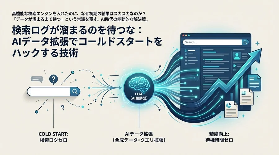 検索ログが溜まるのを待つな：AIデータ拡張でコールドスタートをハックする技術