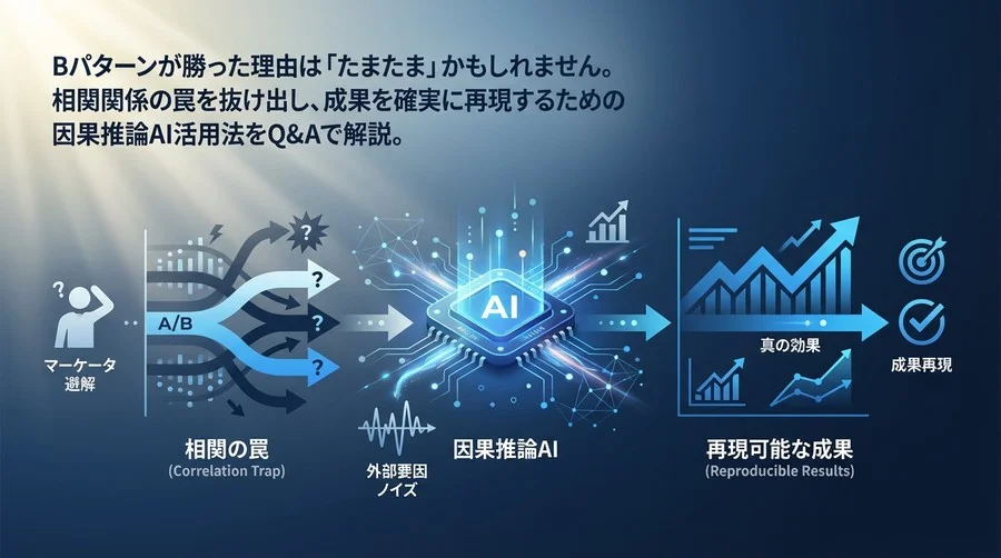 A/Bテストの勝因は「偶然」かも？因果推論AIで相関の罠を抜け出し成果を再現する方法