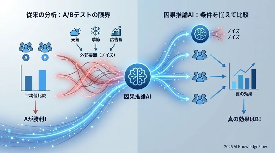 基礎編：因果推論AIと従来の分析は何が違うのか？ - Section Image
