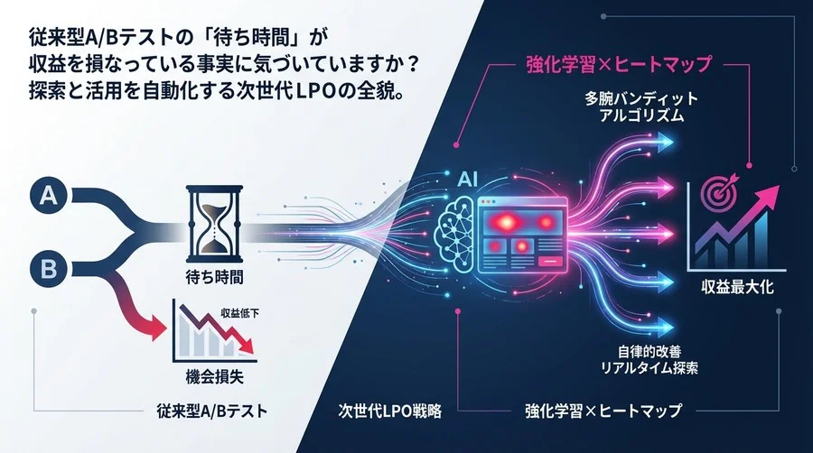 A/Bテストの「待ち時間」が利益を奪う。強化学習×ヒートマップでLPOを自律化する新戦略