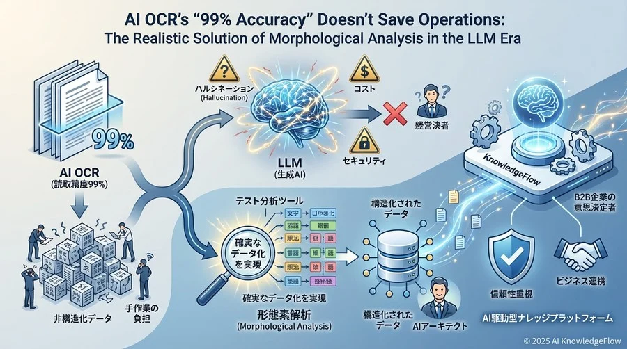 AI OCR × 形態素解析：現場主導で実現する「自動補正」のメカニズム - Section Image
