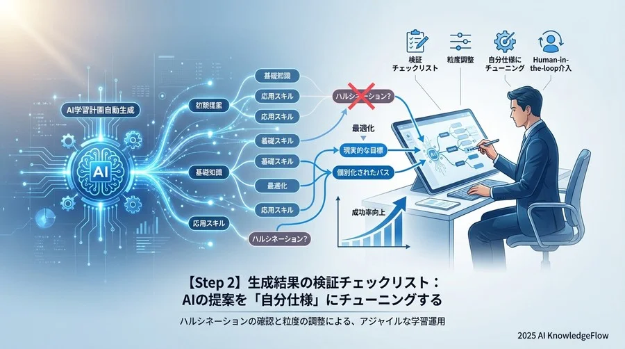 【Step 2】生成結果の検証チェックリスト：AIの提案を「自分仕様」にチューニングする - Section Image