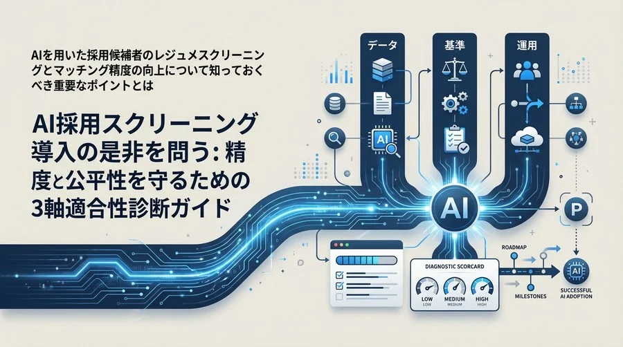 AI採用スクリーニング導入の是非を問う：精度と公平性を守るための3軸適合性診断ガイド