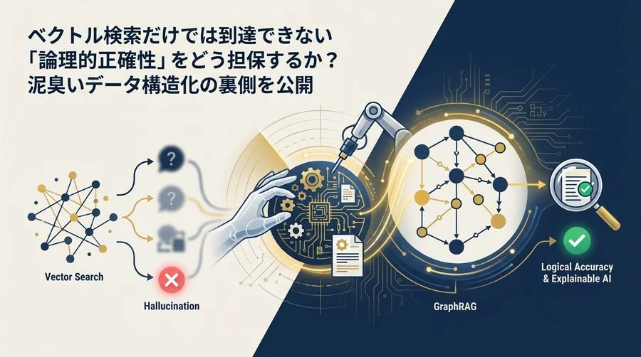精密機器メーカーが挑んだGraphRAG構築の全貌：ベクトル検索の限界を超え、AIに論理を教え込む現場録