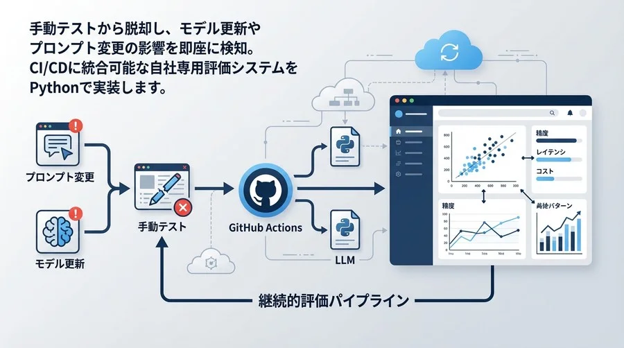 プロンプト変更で壊れるAI機能を防ぐ：GitHub Actionsで自作するLLM継続的評価パイプライン