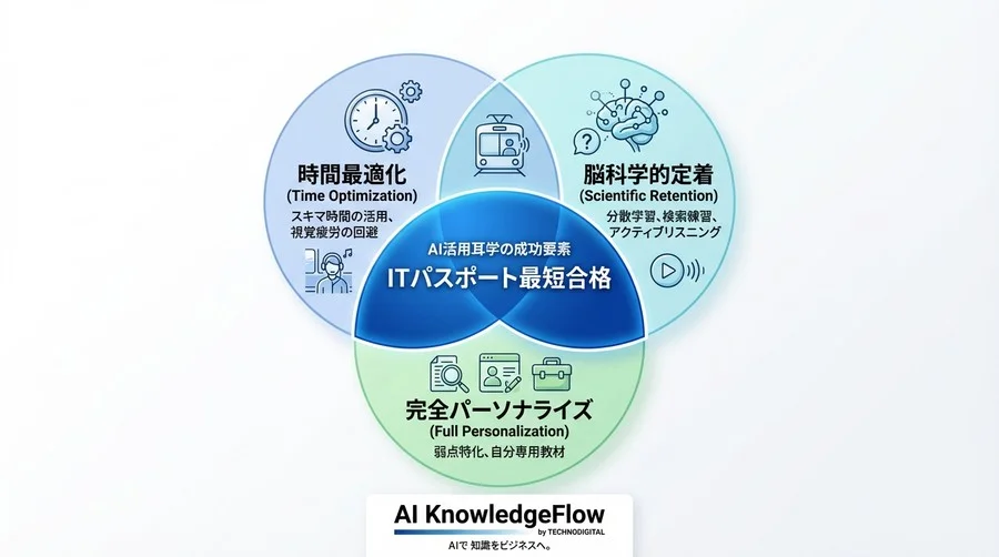 通勤時間が最強の試験会場に。生成AI×耳学でITパスポートを攻略する脳科学的アプローチ - Conclusion Image