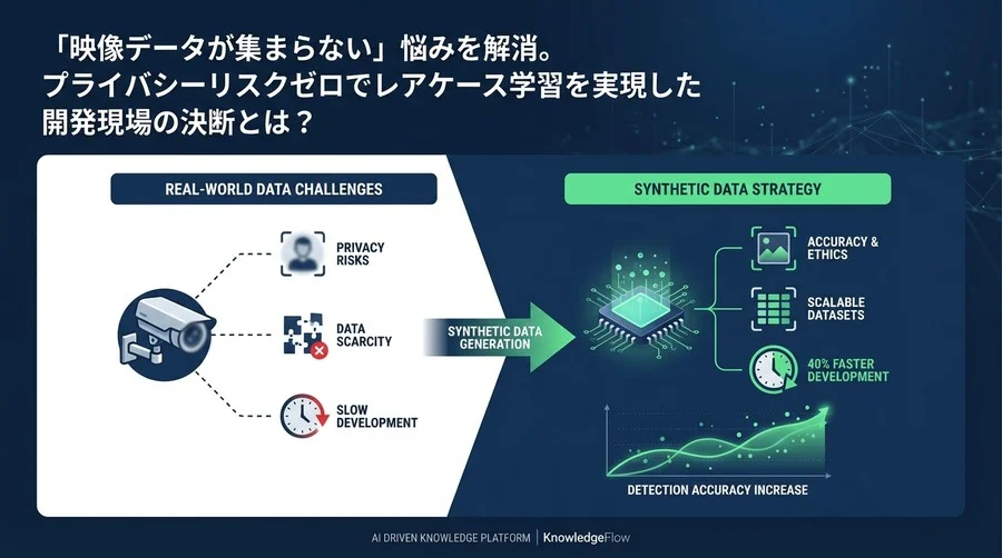 防犯AI開発の「データ不足」と「倫理リスク」を解決する合成データ戦略：開発期間40%短縮のメカニズム