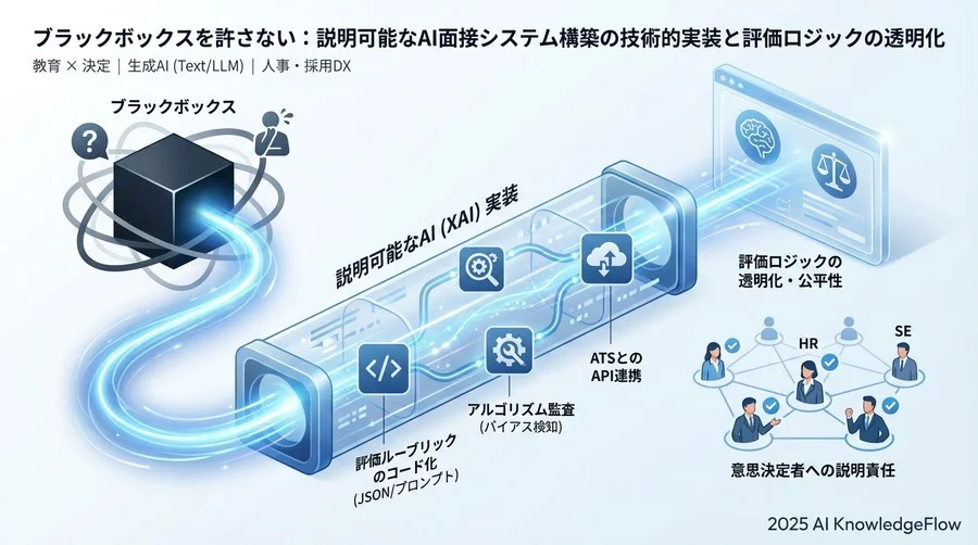 1. 説明可能なAI面接システムの技術要件 - Section Image