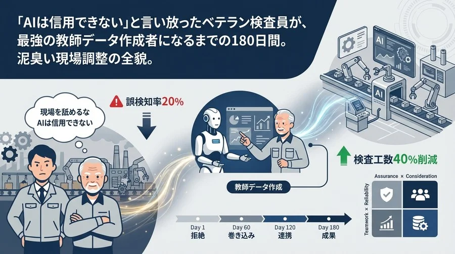 「AIは信用できない」現場の拒絶から始まった外観検査自動化、180日間の全記録