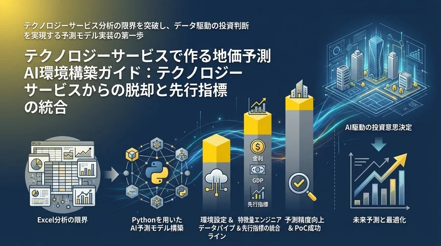 Pythonで作る地価予測AI環境構築ガイド：Excelからの脱却と先行指標の統合