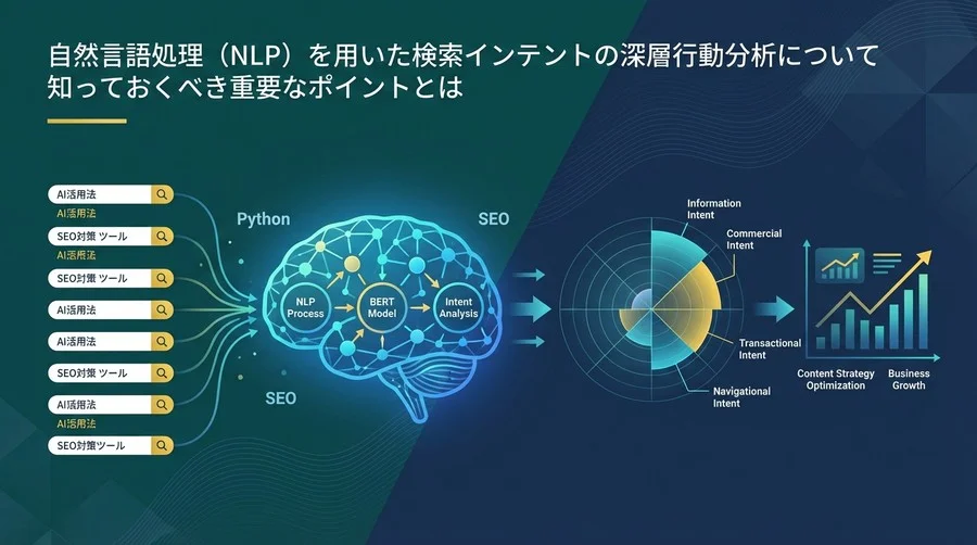【Python×SEO】検索インテント分析を自動化するNLP環境構築術：BERT活用で潜在ニーズを可視化する実践ステップ
