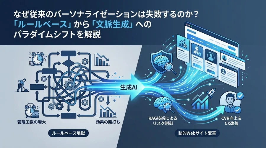 脱・ルールベース地獄。生成AIによる「動的Webサイト」変革とCVR向上の新常識