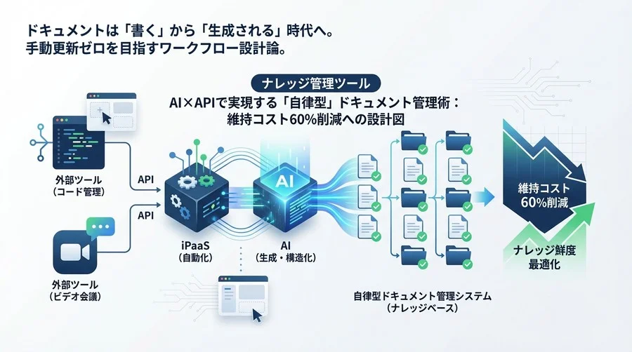 Notion AI×APIで実現する「自律型」ドキュメント管理術：維持コスト60%削減への設計図