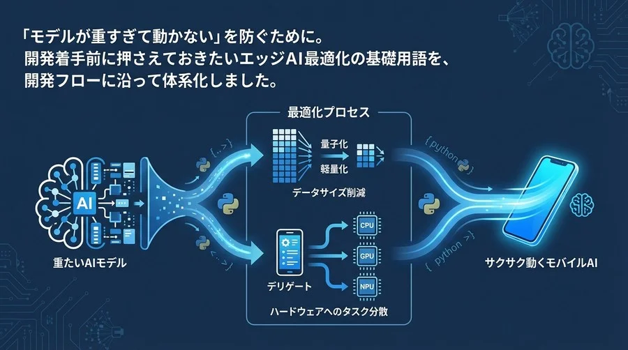 スマホでサクサク動くAIを作るためのTensorFlow Lite最適化用語集：開発前に知るべき「軽量化」の勘所