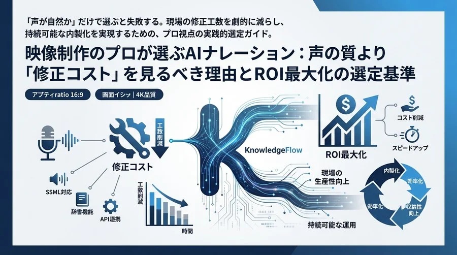 映像制作におけるAIナレーション：ROIを最大化するツール選定