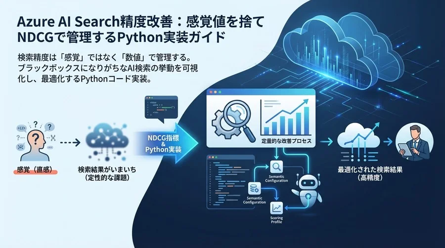 Azure AI Search精度改善：感覚値を捨てNDCGで管理するPython実装ガイド