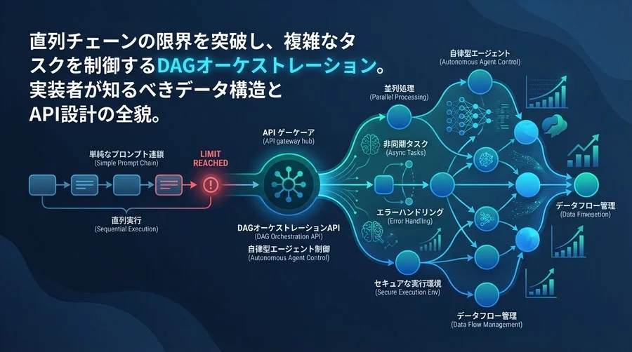プロンプト連鎖を制御するDAGオーケストレーション：自律型エージェントのためのAPI設計論