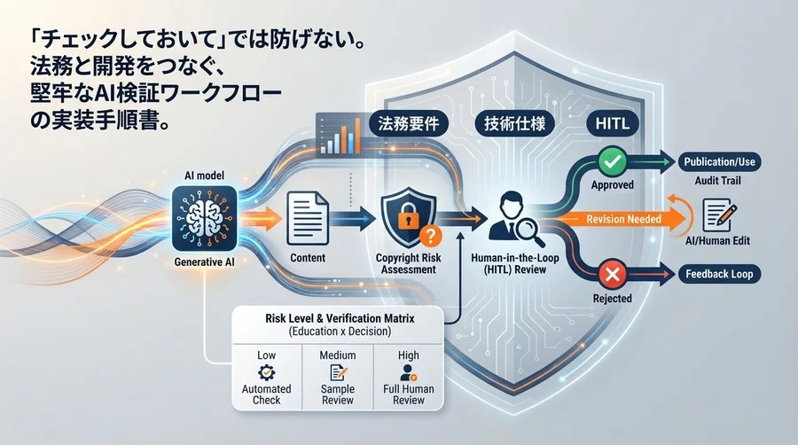 生成AIの著作権リスクを制御するHuman-in-the-Loop実装：法務要件を技術仕様に落とし込むアーキテクチャ設計
