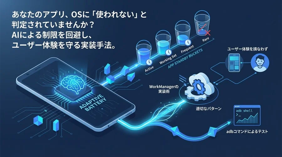 Androidの「Adaptive Battery」攻略ガイド：AIによるアプリ停止を回避するWorkManager実装術