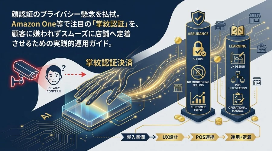 顔認証の「監視感」を超えて。顧客に選ばれる掌紋認証決済の導入と現場定着ガイド