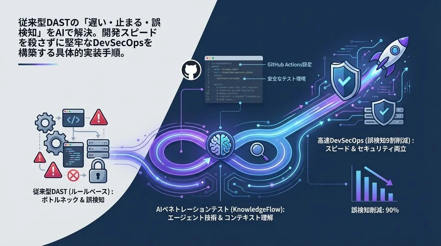 CI/CDを止めないAIペネトレーションテスト実装術：誤検知を9割削減するDevSecOps自動化の極意