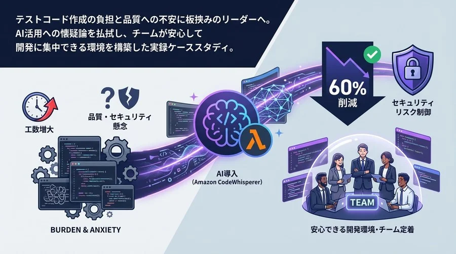 【実録】Amazon CodeWhispererでAWS Lambda単体テスト工数を60%削減：セキュリティ懸念の克服からチーム定着まで