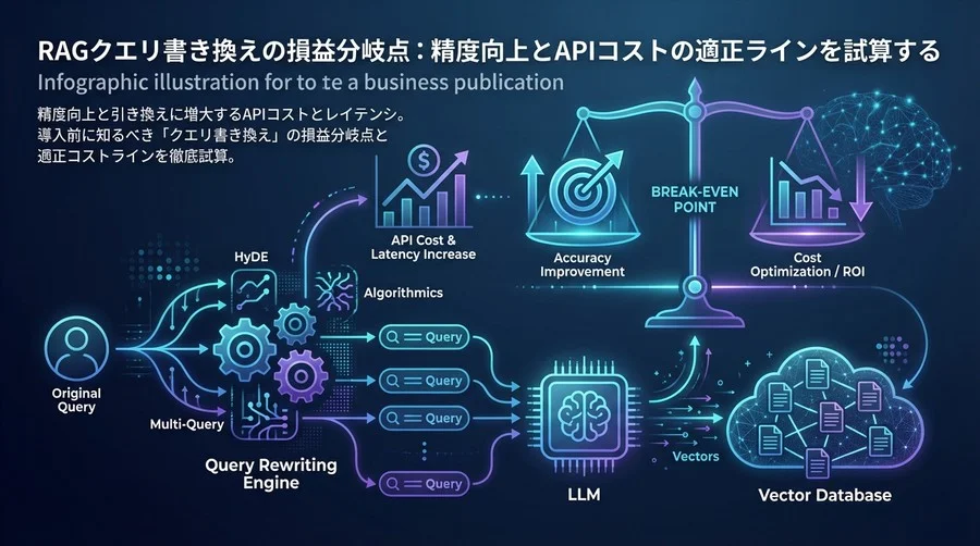 RAGクエリ書き換えの損益分岐点：精度向上とAPIコストの適正ラインを試算する