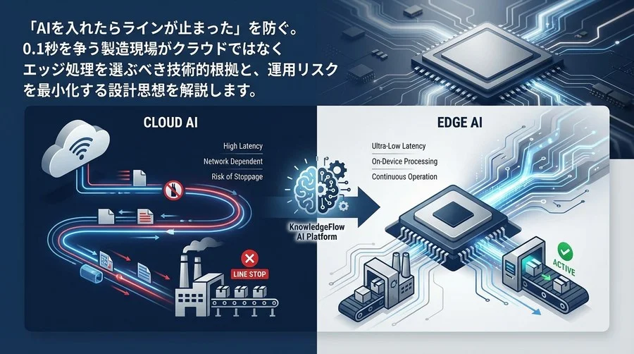 「AIでライン停止」を防ぐ。製造現場がクラウドではなくエッジ処理を選ぶべき技術的根拠と運用設計