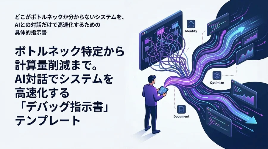 ボトルネック特定から計算量削減まで。AI対話でシステムを高速化する「デバッグ指示書」テンプレート