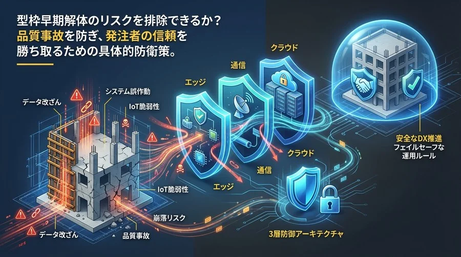 コンクリート強度予測AIの「データ改ざん」が招く崩落リスクと現場を守る3層防御策