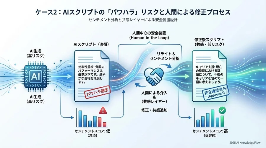 ケース2：推奨シナリオによる面談が「パワハラ」と受け取られるリスク - Section Image