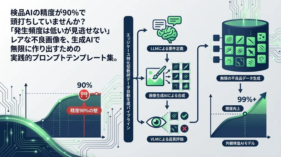 検品AIの精度90%の壁を突破する：エッジケース特化型教師データ自動生成パイプライン【プロンプト集付】