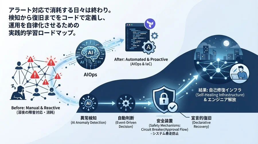 深夜の障害対応をゼロにする：AIOpsとIaCで構築する「安全な」自己修復インフラ実践講義