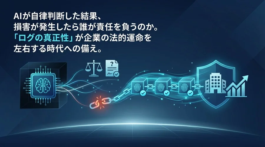 自律型AIの「法的責任」をどう証明するか？ブロックチェーン監査証跡が企業の運命を左右する理由