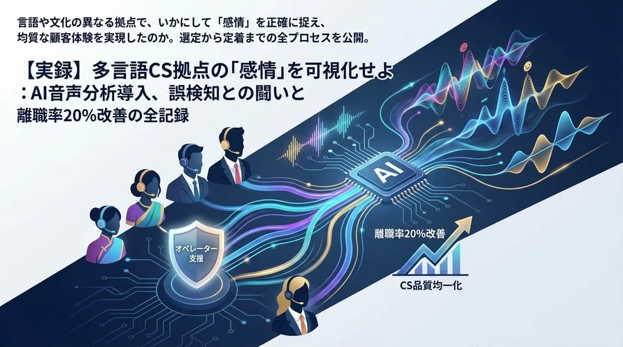 【実録】多言語CS拠点の「感情」を可視化せよ：AI音声分析導入、誤検知との闘いと離職率20%改善の全記録