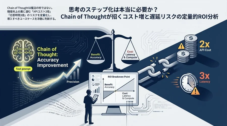 思考のステップ化は本当に必要か？Chain of Thoughtが招くコスト増と遅延リスクの定量的ROI分析